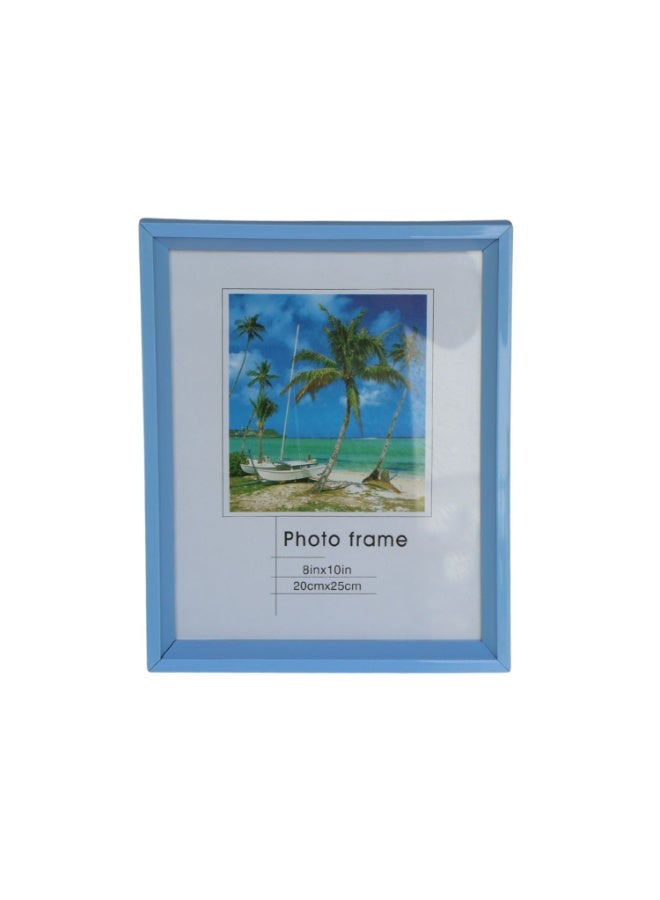 إطار صورة 20×25 سم (8×10 إنش)، إطار صور بلاستيكي فاخر باللون الأزرق السماوي مع حامل، مناسب للعرض على الطاولة أو التعليق على الحائط - Image 5